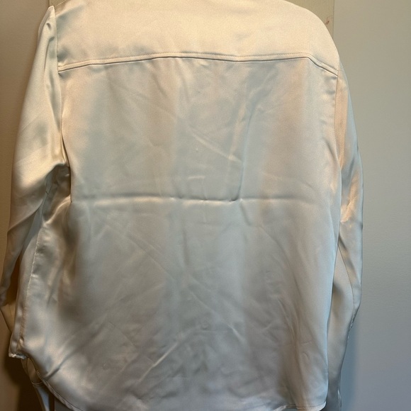 Joe Fresh Satin Cream Dress Shirt with Dress Collar - Picture 4 of 4